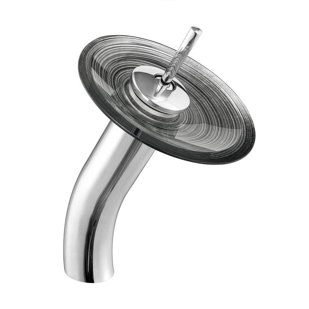 Cascade Rectangular Glass Vessel Sink with Faucet