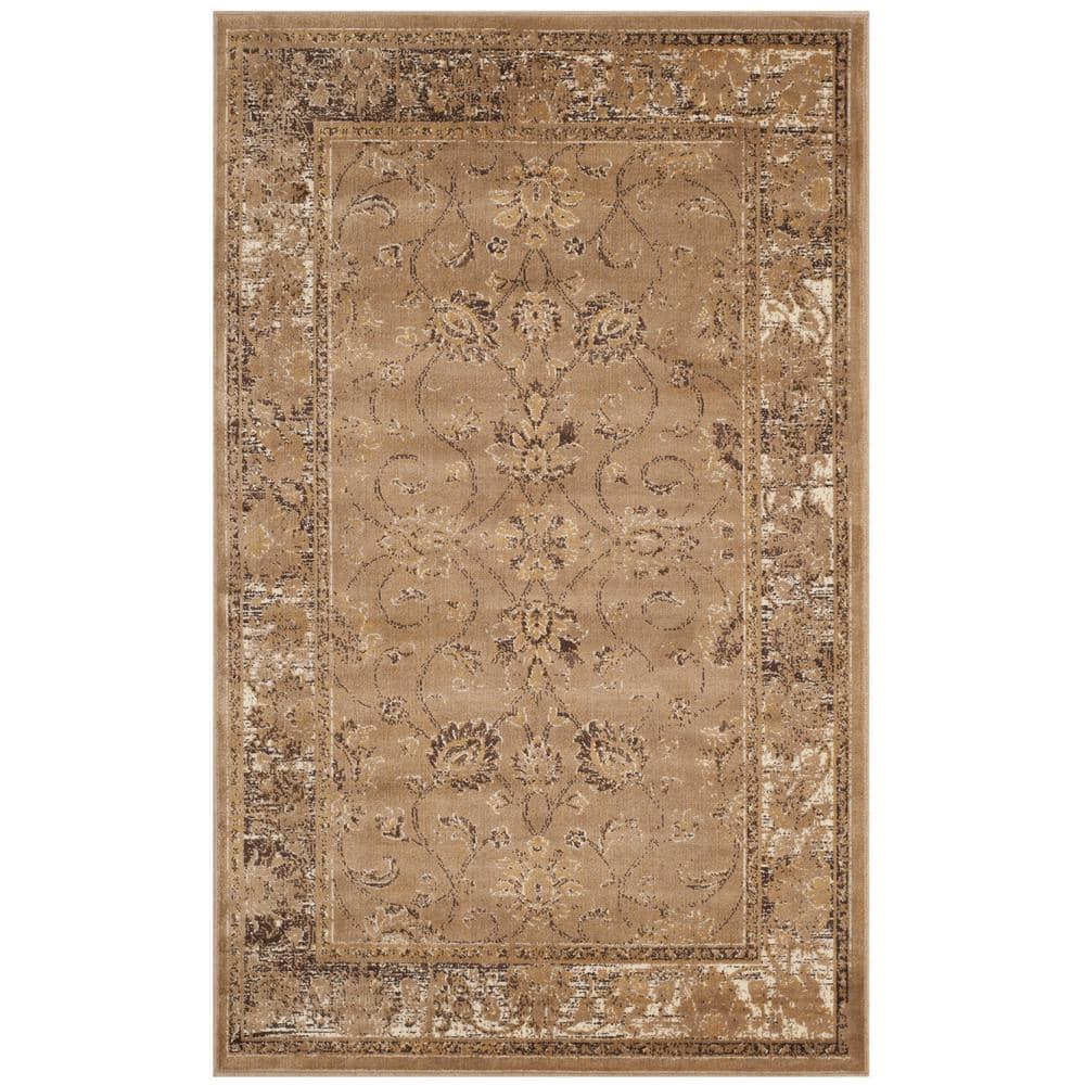 Vintage VTG117 Power Loomed Indoor Skid-Resistant Accent Rug - Taupe - 3'3"x5'7" - Safavieh