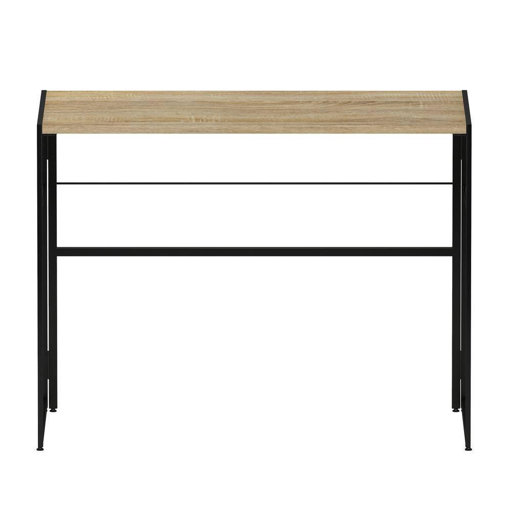 Furinno Riau No Tool Metal Frame Computer Desk, Sonoma Oak/Black