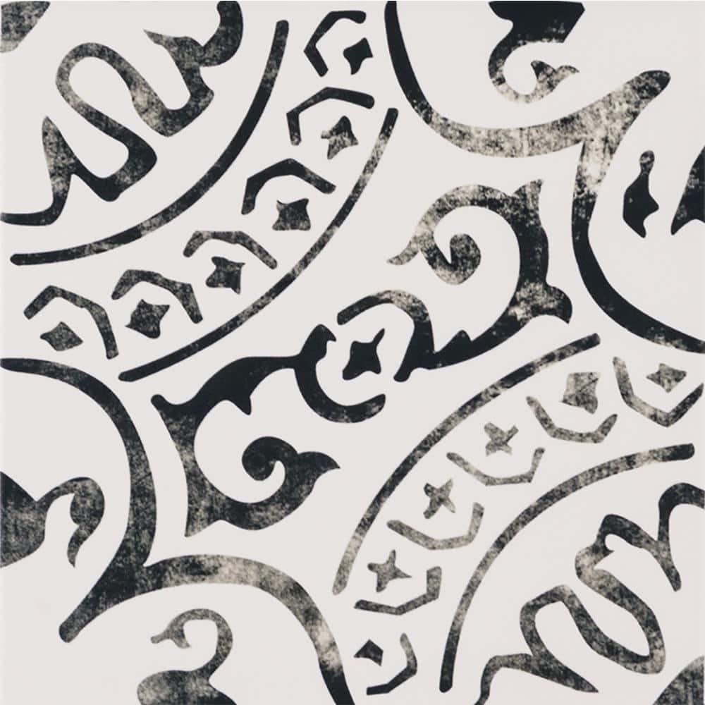 Amara 8" x 8" Encaustic Look Matte Porcelain Floor & Wall Tile