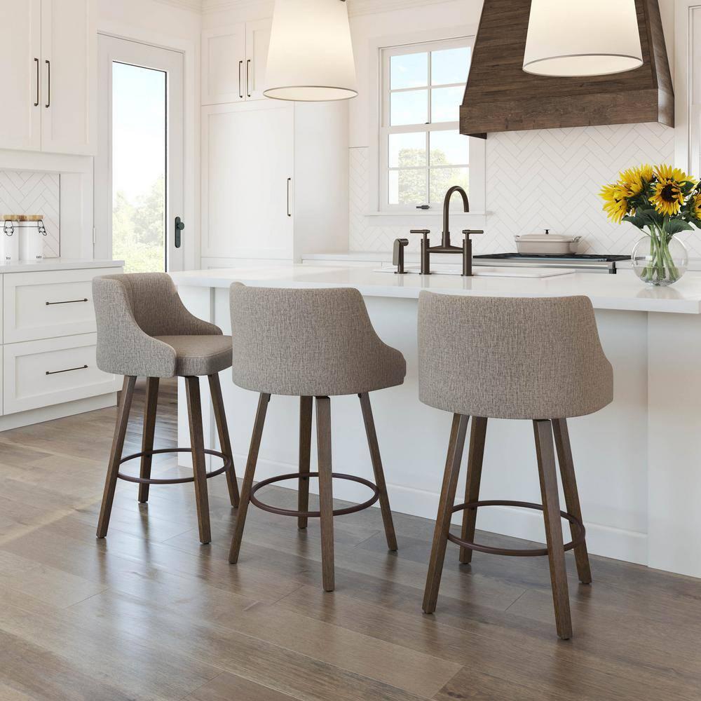 26.88" Ramon Swivel Counter Height Barstool - Amisco