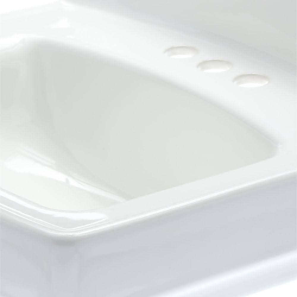 Greenwich Vitreous China Rectangular Wall Mount Bathroom Sink with Overflow