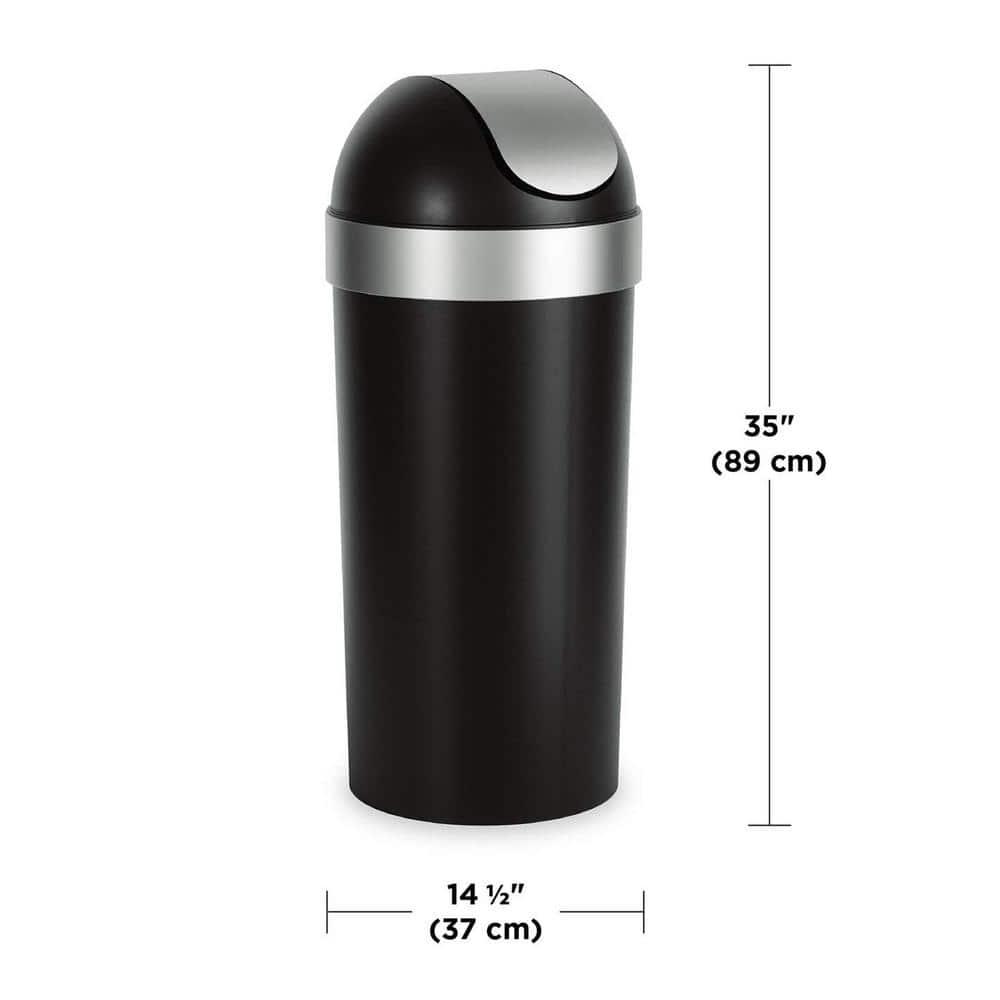 Venti Plastic Swing Top Trash Can - 16 Gallons