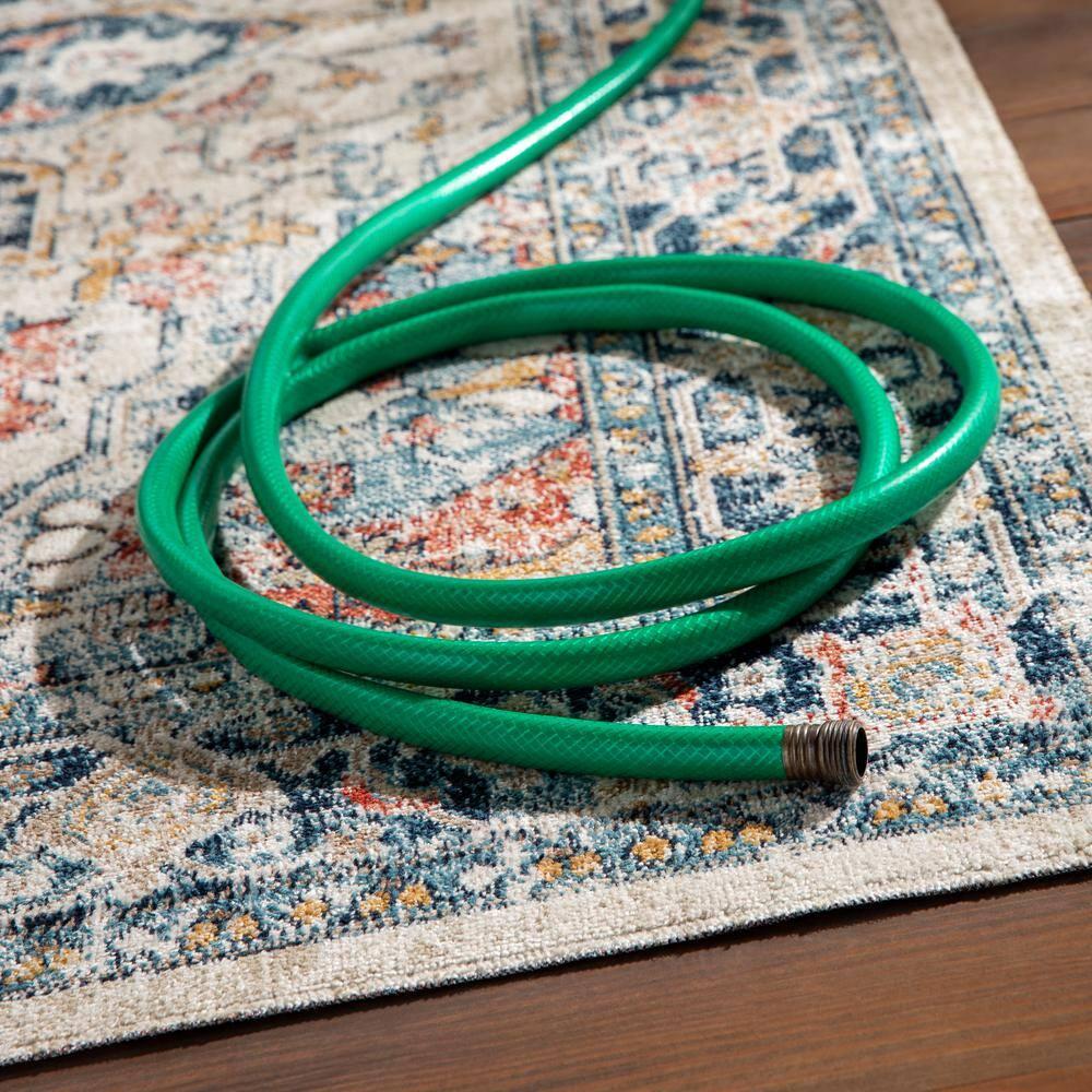 Livabliss Huntington Beach Vintage Indoor/Outdoor Area Rug,7'10" x 10',Blue