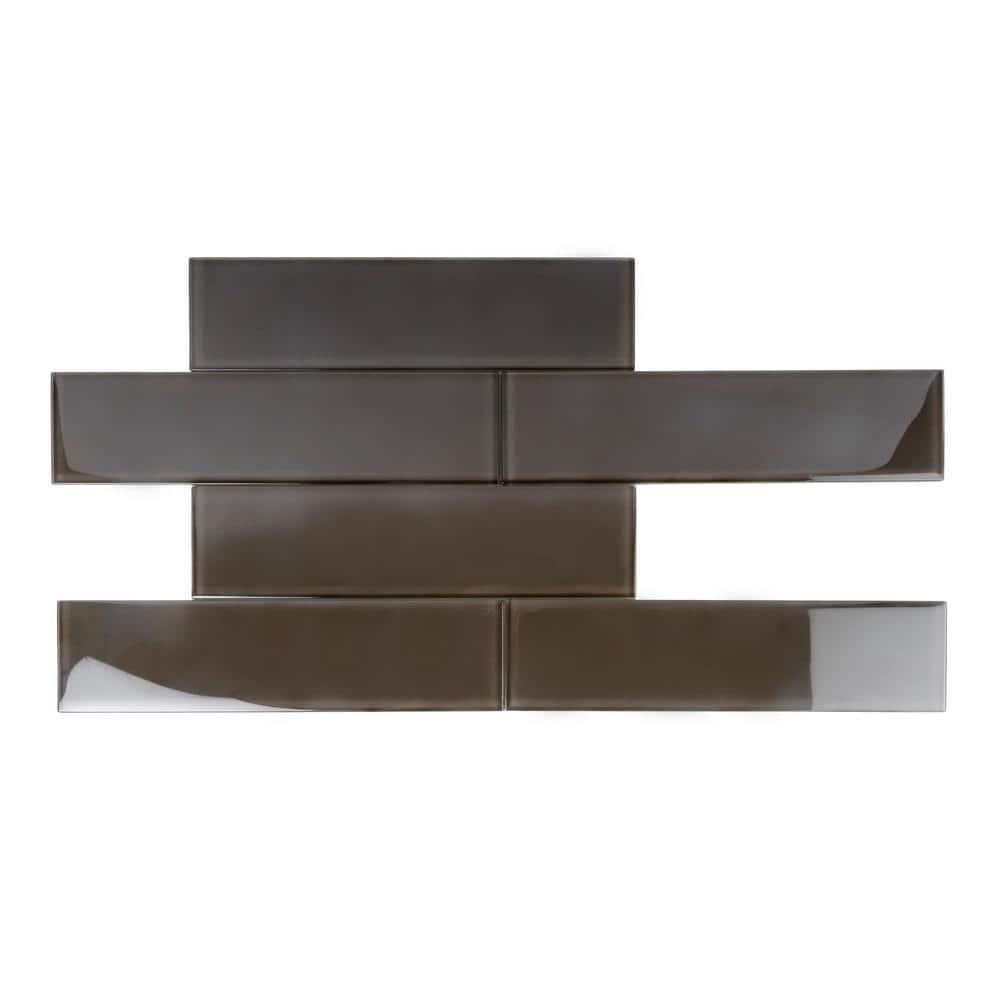 3" X 12" Glass Brick Look Subway Wall Tile