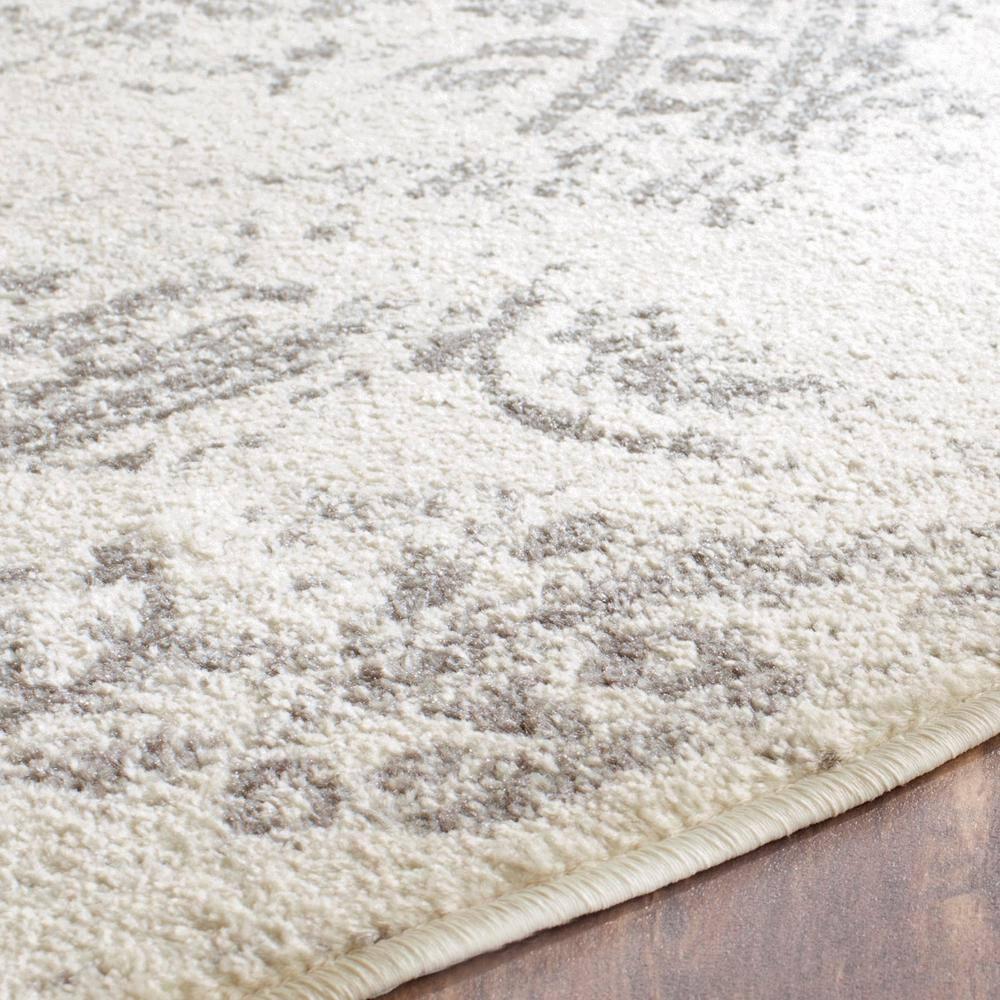 Adirondack ADR101 Power Loomed Area Rug - Ivory/Silver - 6' Round - Safavieh.