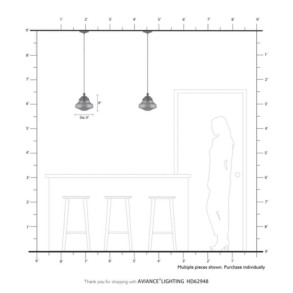 Livex Lighting Art Glass 1 - Light Pendant in  Brushed Nickel