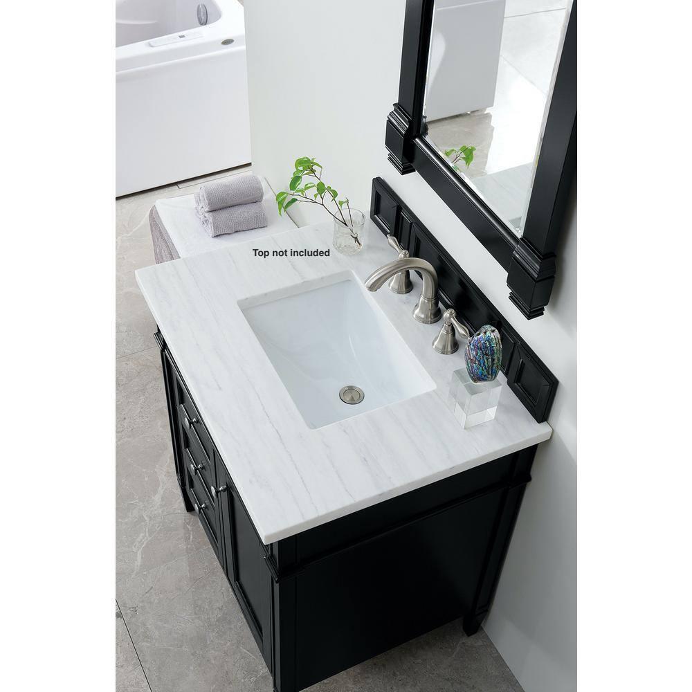 James Martin Vanities Brittany 30-Inches Black Onyx Bathroom Vanity Base Cabinet without Top
