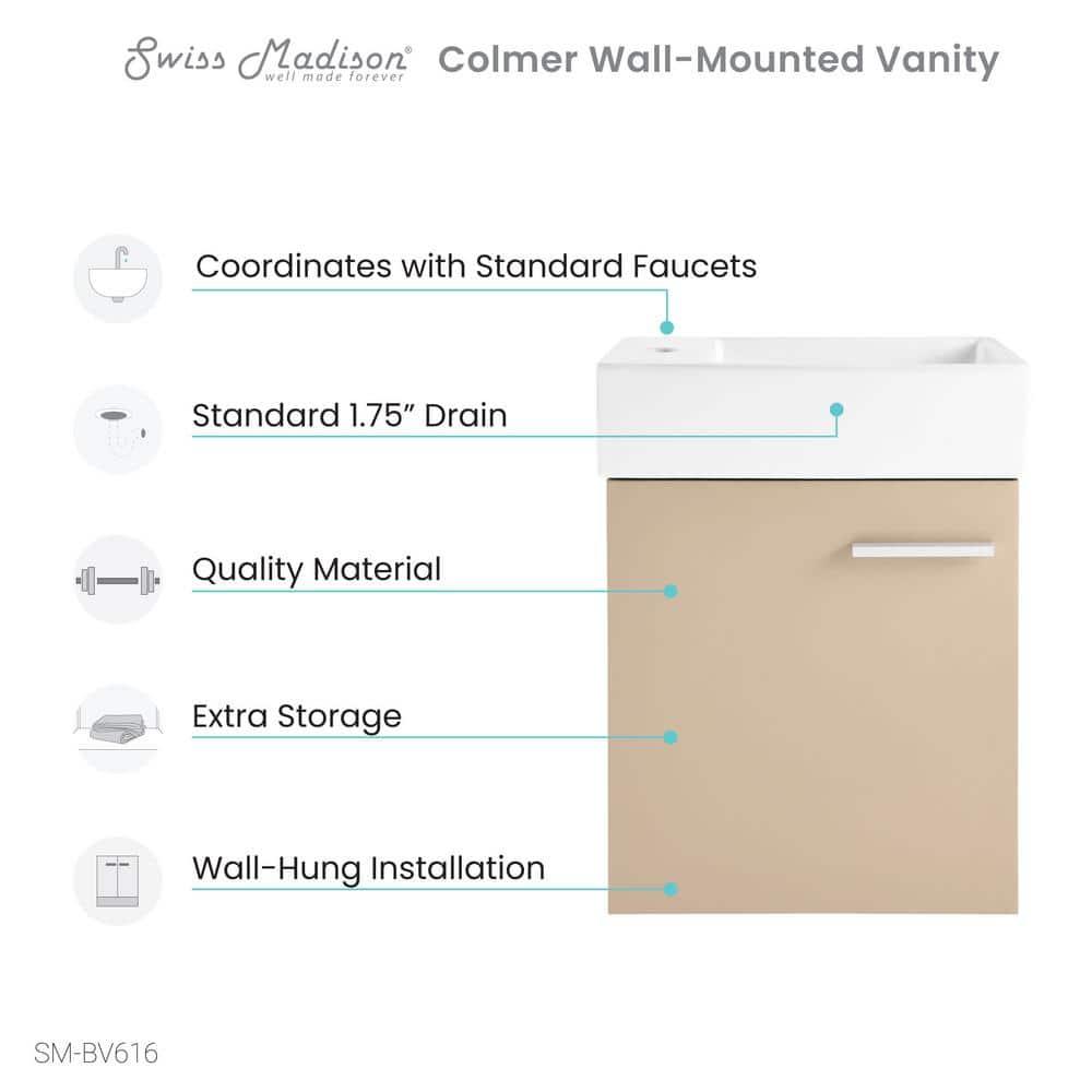 Colmer 18" Wall-Mounted Bathroom Vanity
