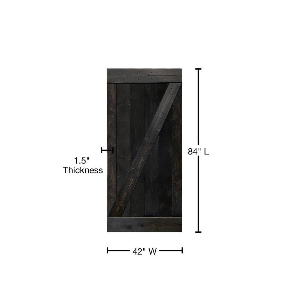 Calhome 84'' Solid Wood Paneled Painted Barn Door