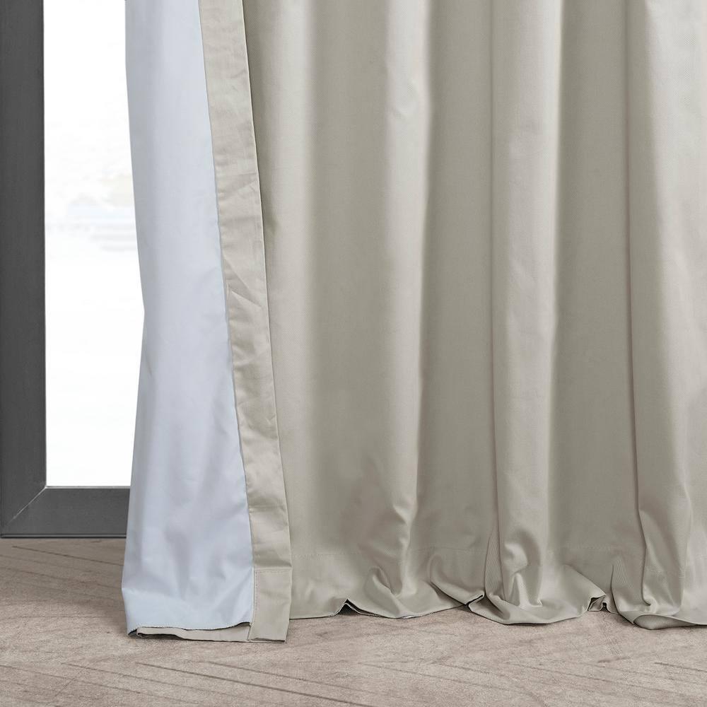 Hazelwood Beige Solid Cotton Blackout Curtain (1 Panel), Hazelwood Beige, 50W X 108L