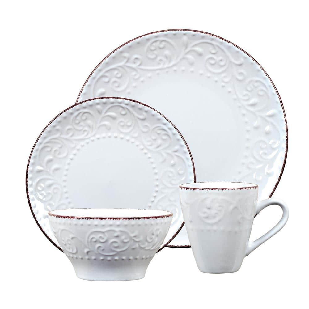 Lorren Home Trends Lorren 16 Piece Stoneware Dinnerware Set - Service for 4