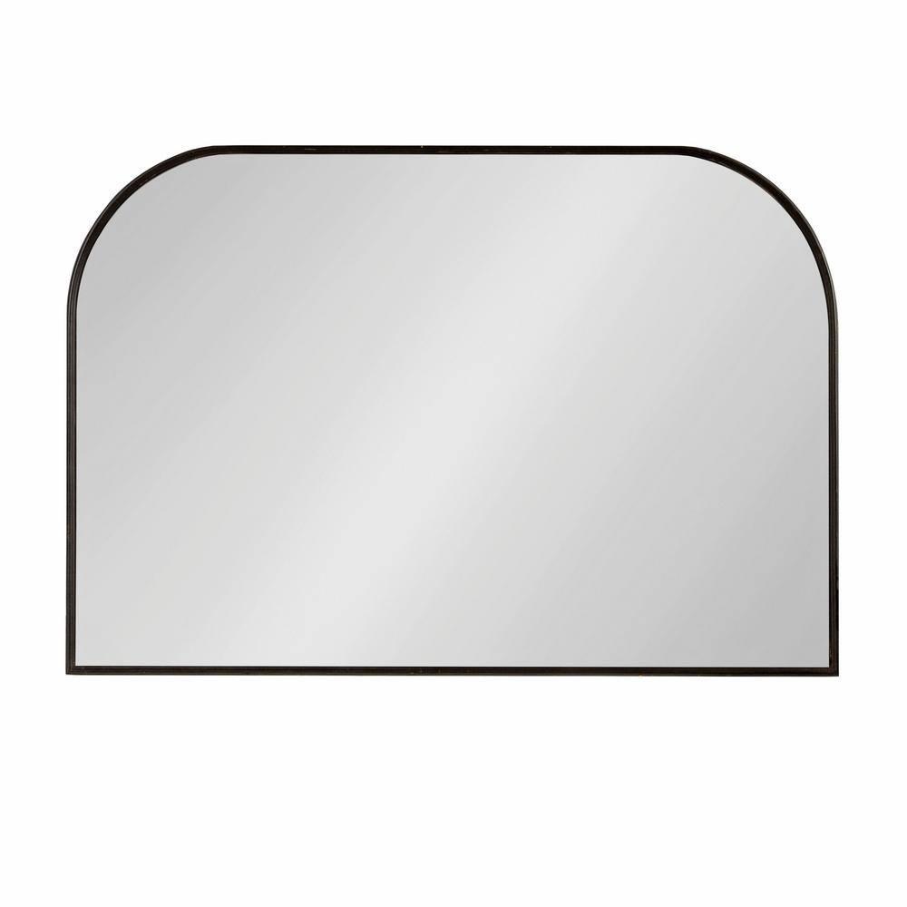 36" x 24" Caskill Framed Arch Wall Mirror Black - Kate & Laurel: Large, Modern Design, Wall-Mounted