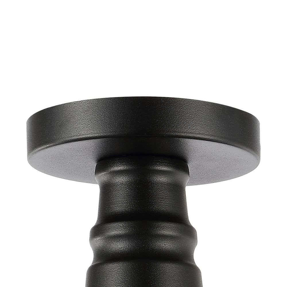 JONATHAN y Camila Montaje Semi Empotrado de Hierro LED Industrial Clásico de 14" con 1 Luz para Interior/exterior, Blanco/negro, JYL7617A