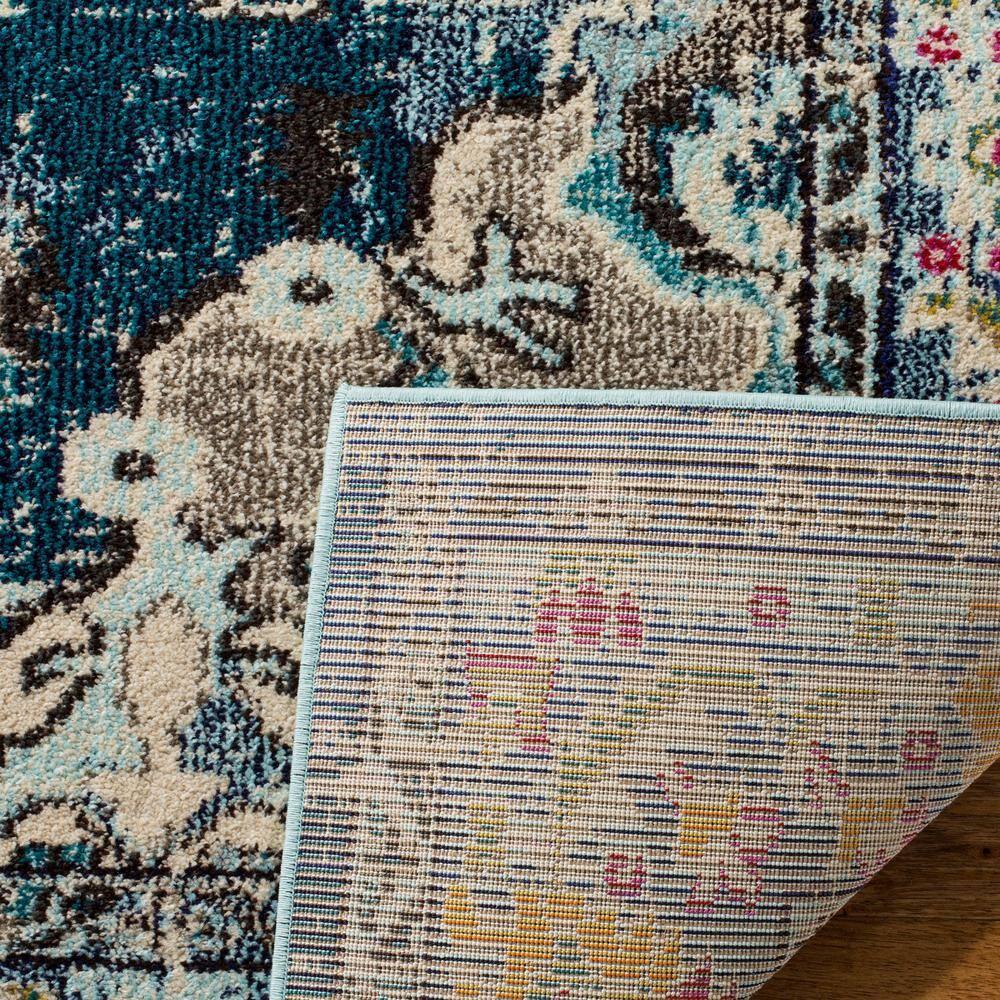 Monaco MNC243 Power Loomed Indoor Area Rug - Navy/Light Blue - 5'1"x7'7" - Safavieh