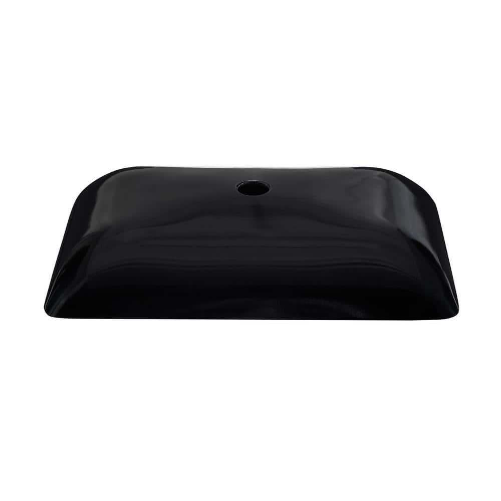 Cascade Rectangular Glass Vessel Sink with Faucet
