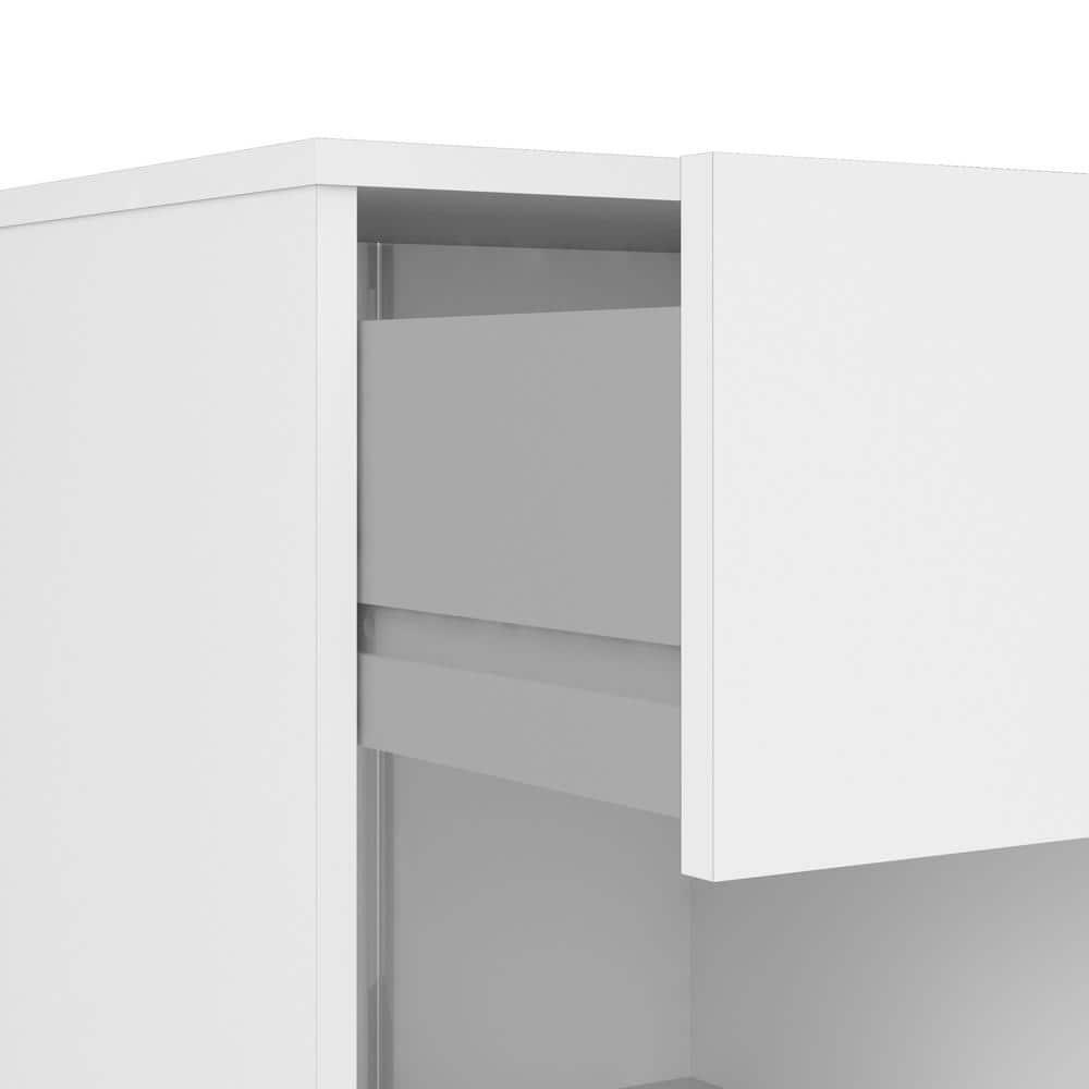 Tvilum, Portland 1 Drawer Nightstand, White
