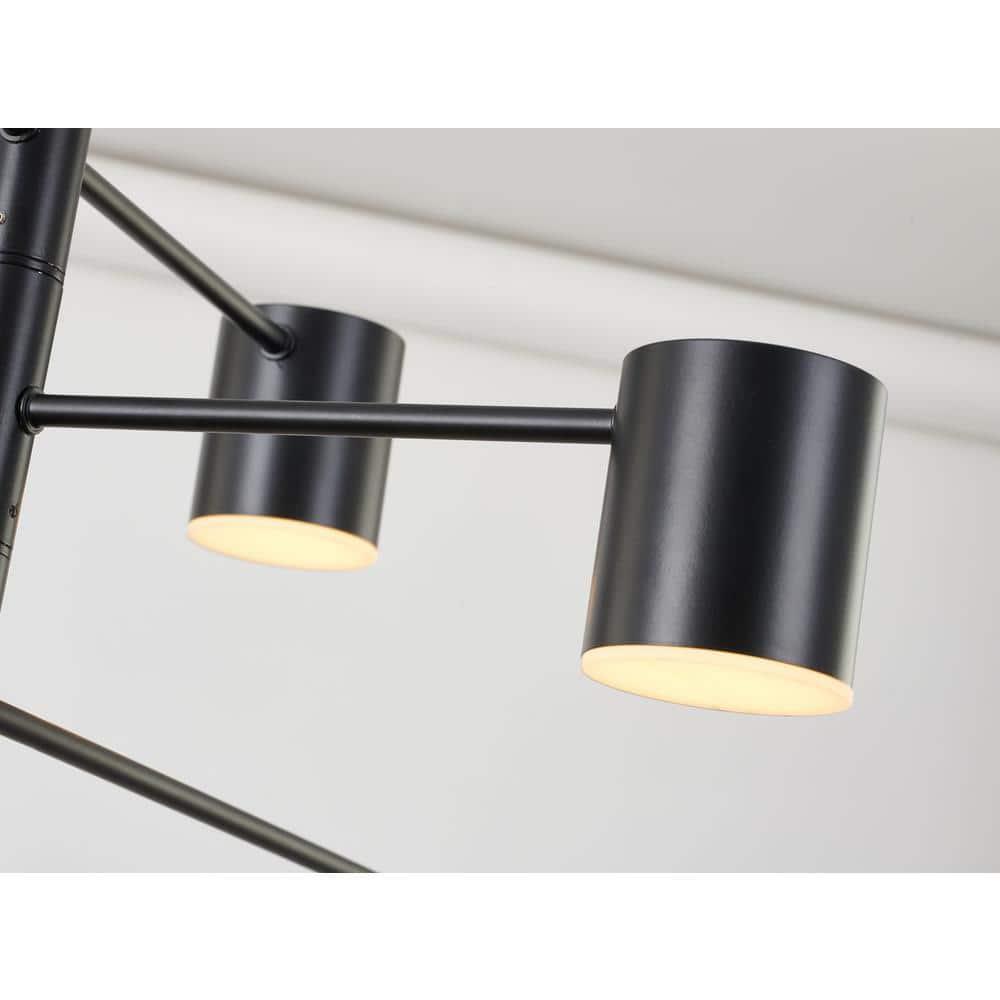 Led Chandelier In Black Finish