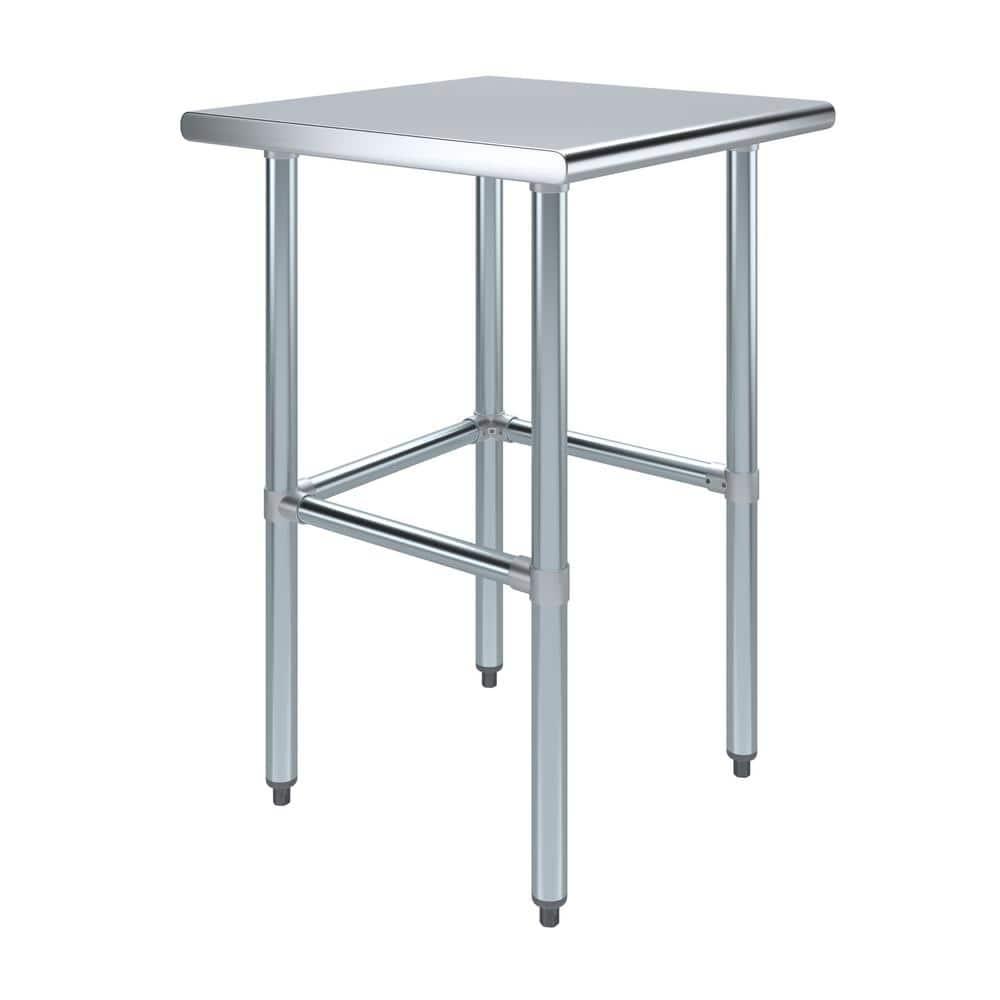 Amgood Stainless Steel Open Base Work Table