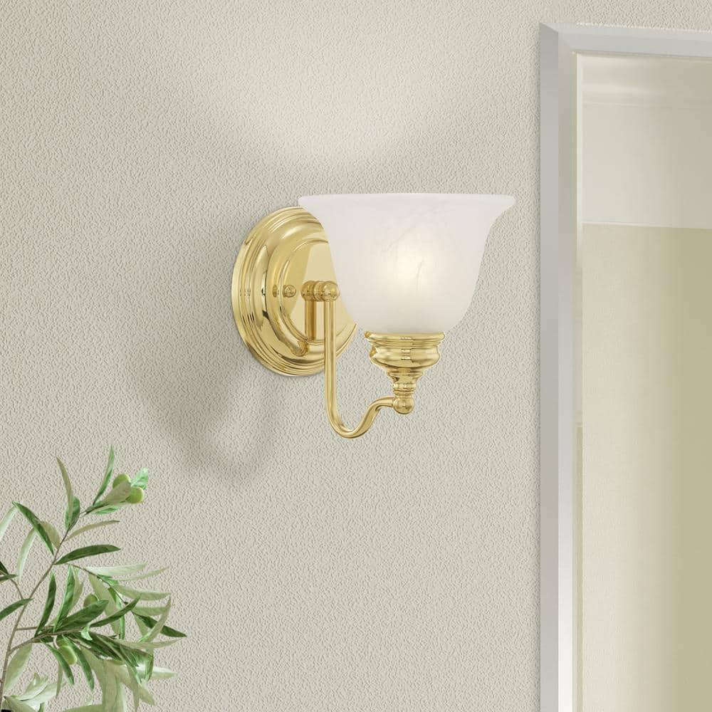 Livex Lighting Essex 1 - Light Vanity in  Polished Brass