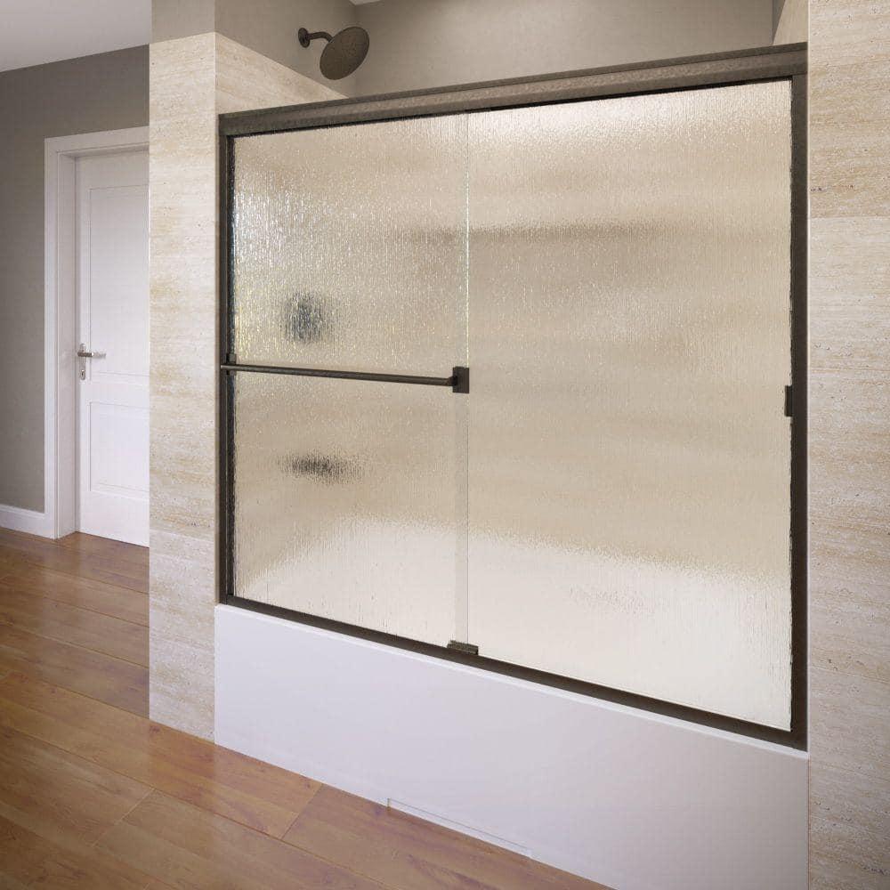 Classic 56" W x 57" H Bypass Frameless Tub Door