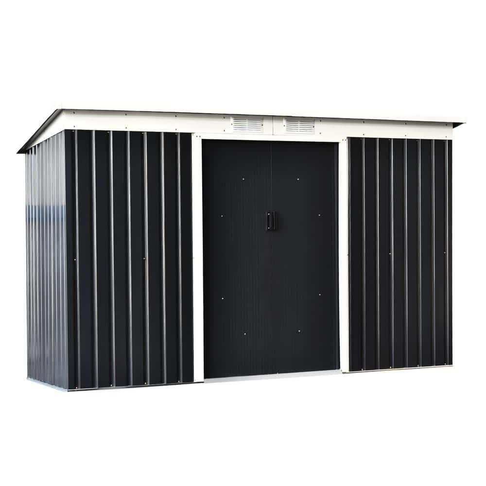 9 ft. W x 4 ft. D Metal Horizontal Tool Shed