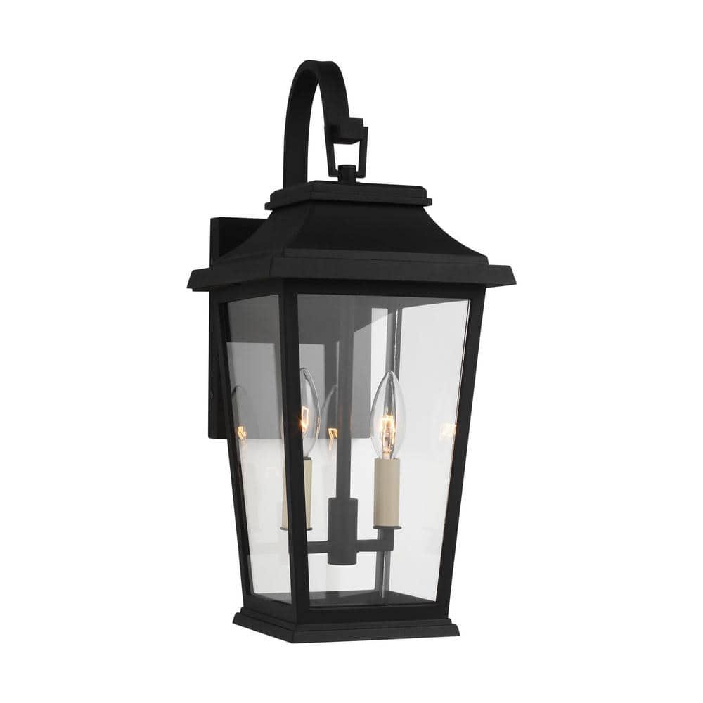Generation Lighting Warren 19 1/2" High Black 2-Light Outdoor Wall Light