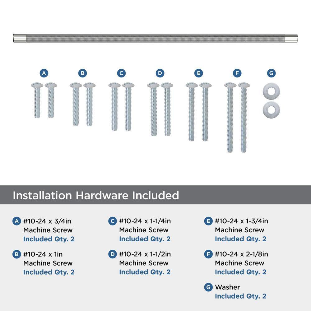 Amerock Esquire 24 inch (610mm) Center-to-Center Polished Nickel/Stainless Steel Appliance Pull
