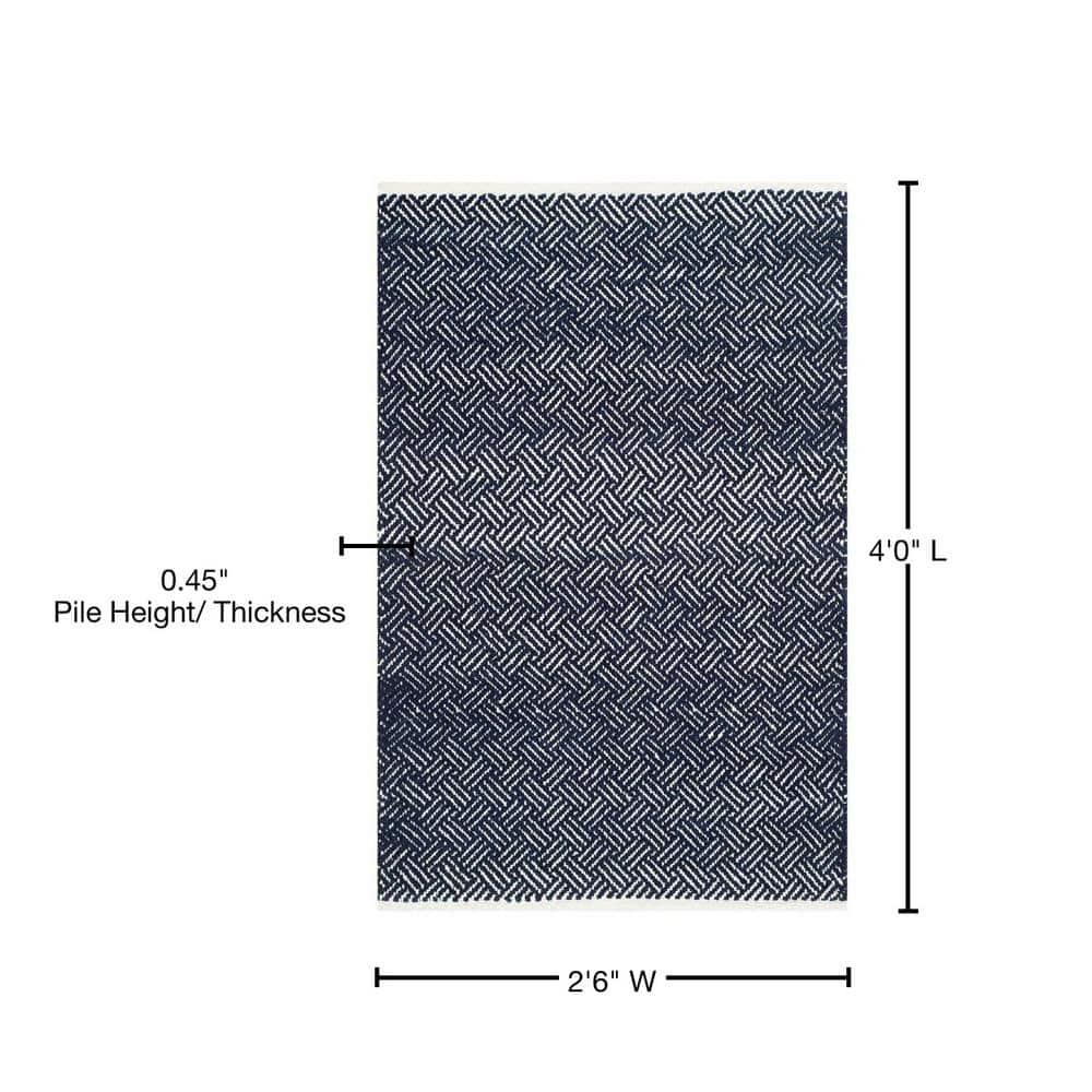 Boston BOS680 Power Loomed Accent Rug - Navy - 2'6"x4' - Safavieh.