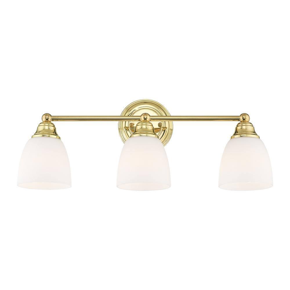 Livex Lighting Somerville 3 - Light Vanity in  Polished Brass