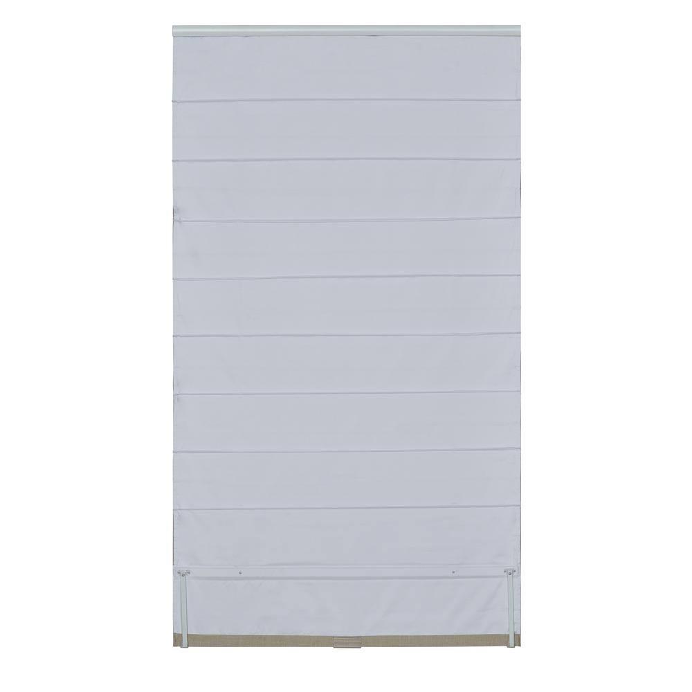 Home Basics  Cordless Blackout Fabric Roman Shades 23 inches - Linen