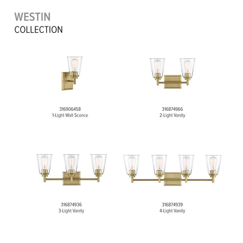 DESIGNERS FOUNTAIN Westin 1-Light Wall Sconce, Brushed Gold, 95701-BG