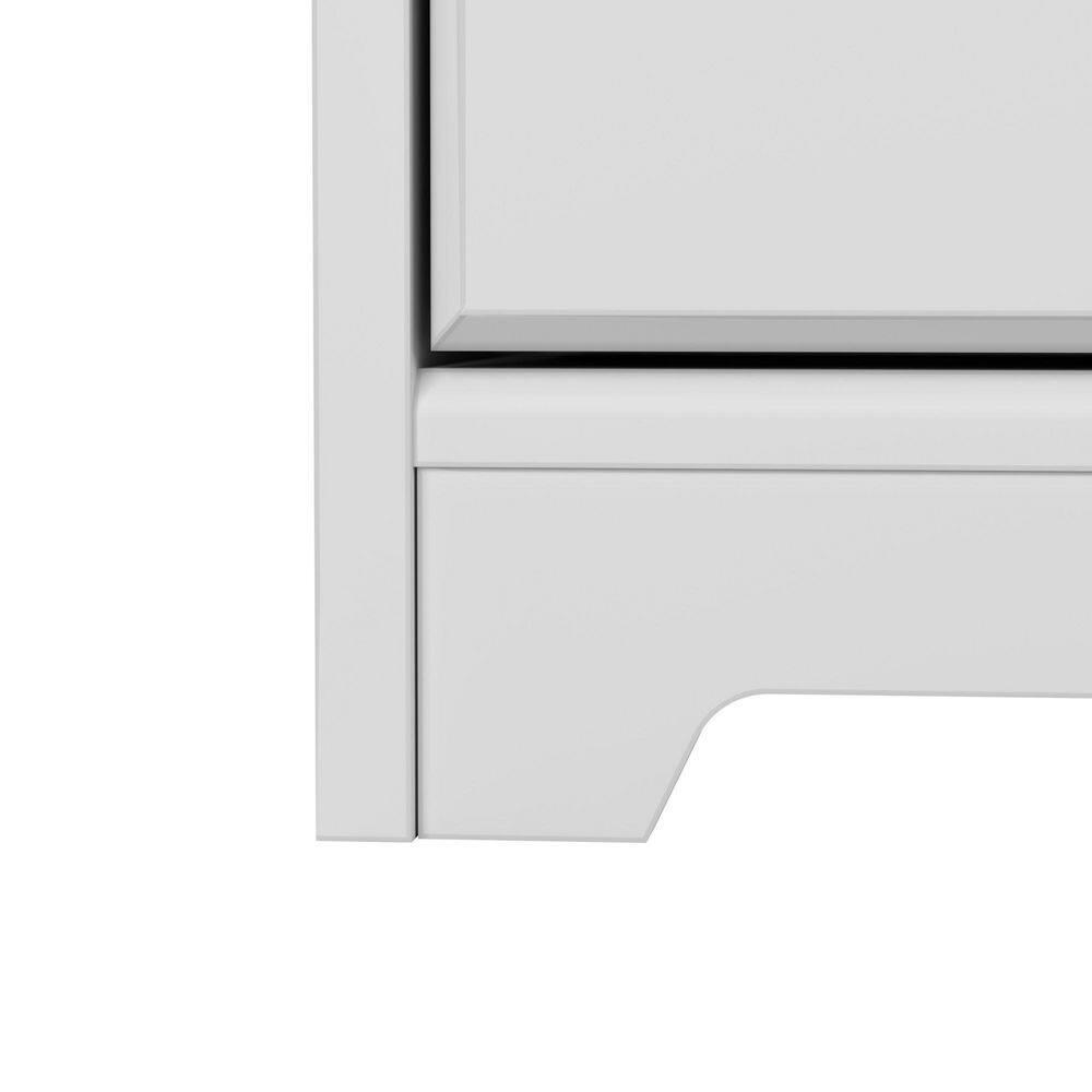 Bush Furniture Cabot Tall Storage Cabinet with Doors in White