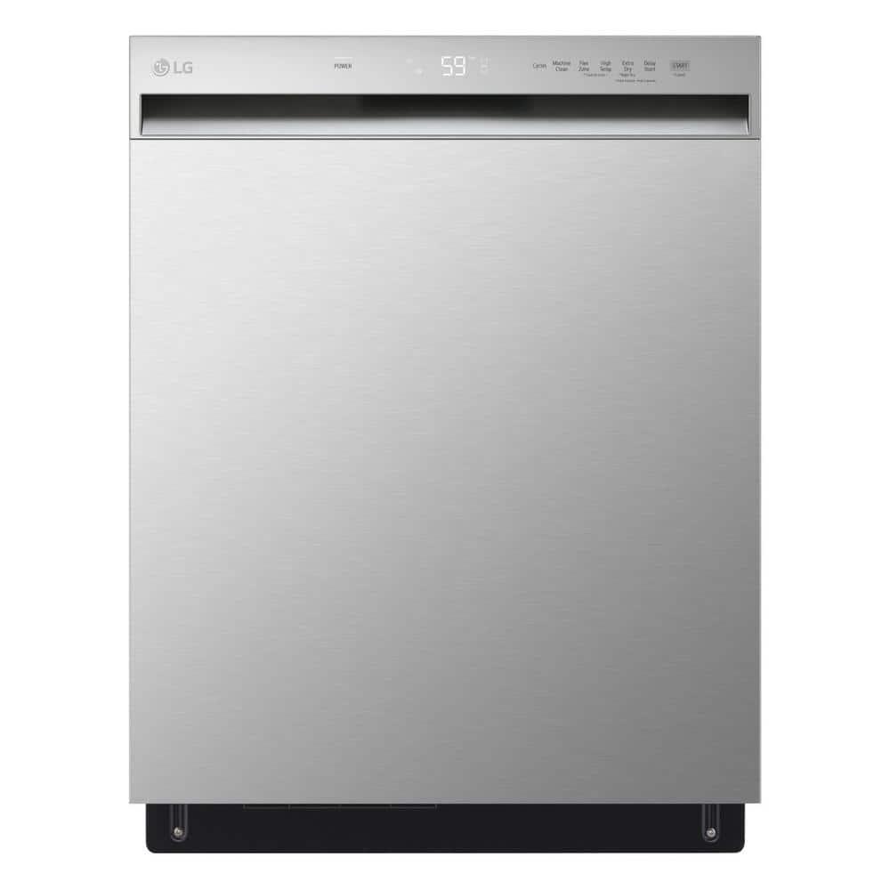 24-inch Wide QuadWash Front Control Dishwasher - Stainless Steel