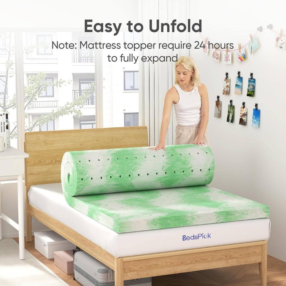 Susalt Twin XL Mattress Topper, Memory Foam Mattress Topper 3 Inch Cooling Bed Topper Mattress Pad for Teens Kids Adults