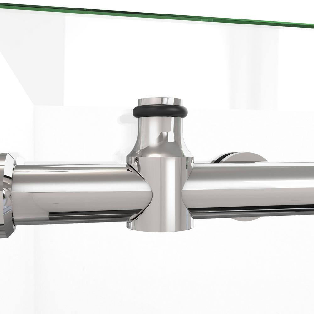 72.38" W x 34.5" D x 76" H Frameless Rectangle Sliding Shower Enclosure