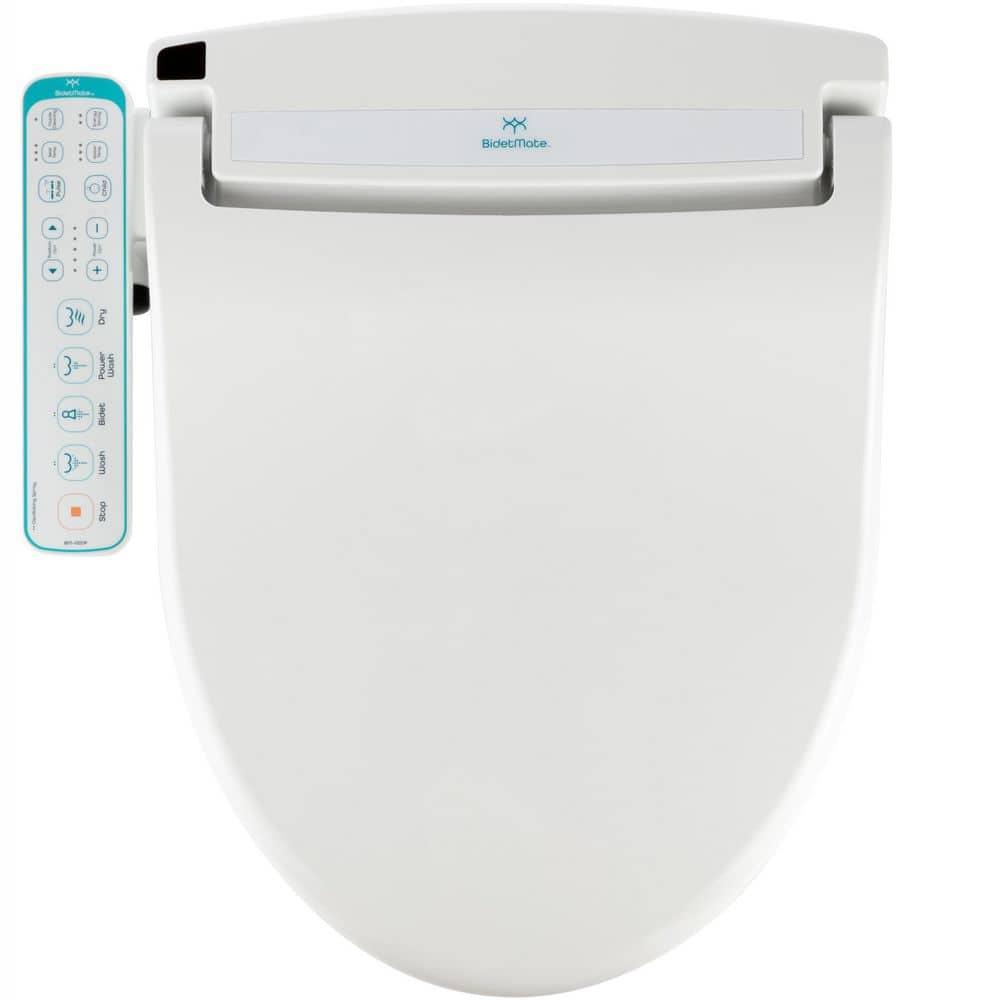 BidetMate 1000 Series Japanese Toilet Seat with Heated Bidet & Control Panel, Elongated