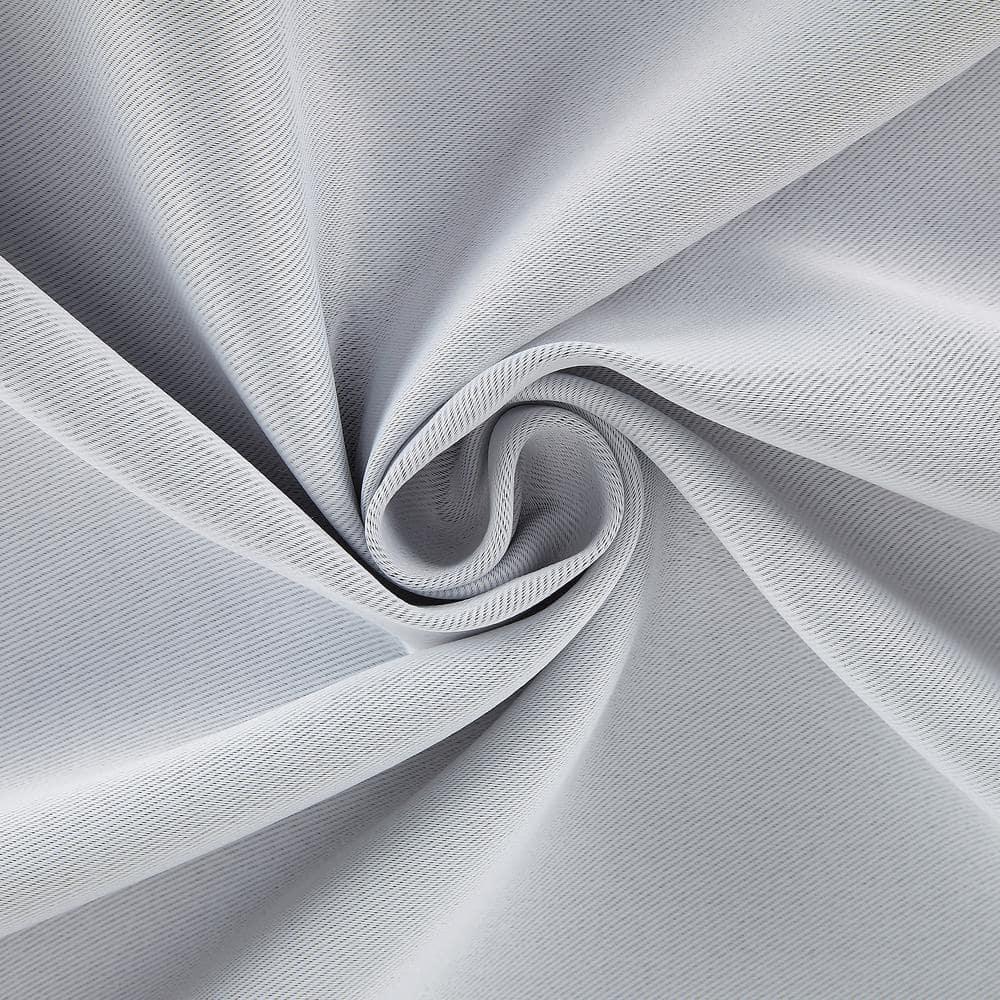 54"x95" Sun Zero Blackout Kenneth Energy Saving Grommet Curtain Panel White: Modern Polyester Curtain Panel
