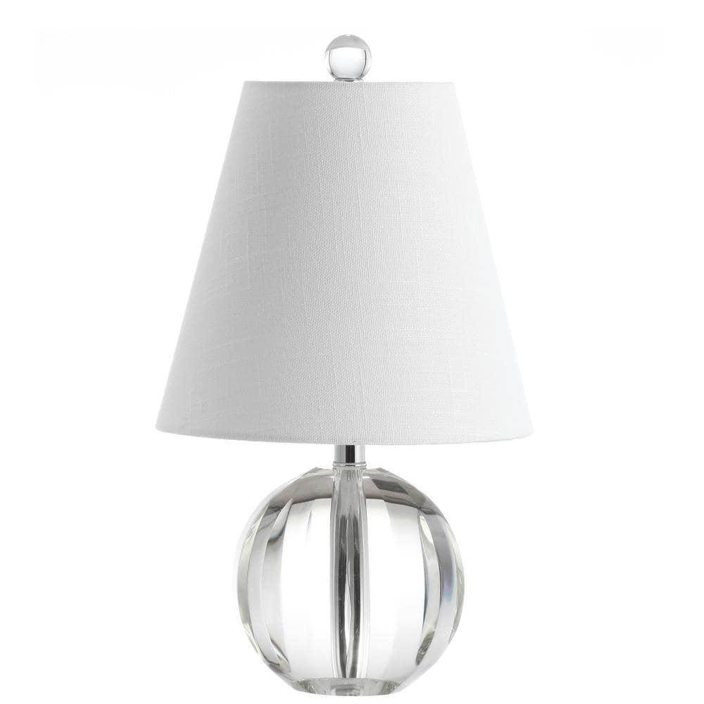 JONATHAN Y Goddard 16" Crystal Ball/Metal LED Table Lamp, Clear