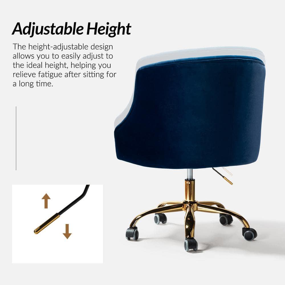 14 Karat Home Lydia Manager's Chair with Swivel, Navy