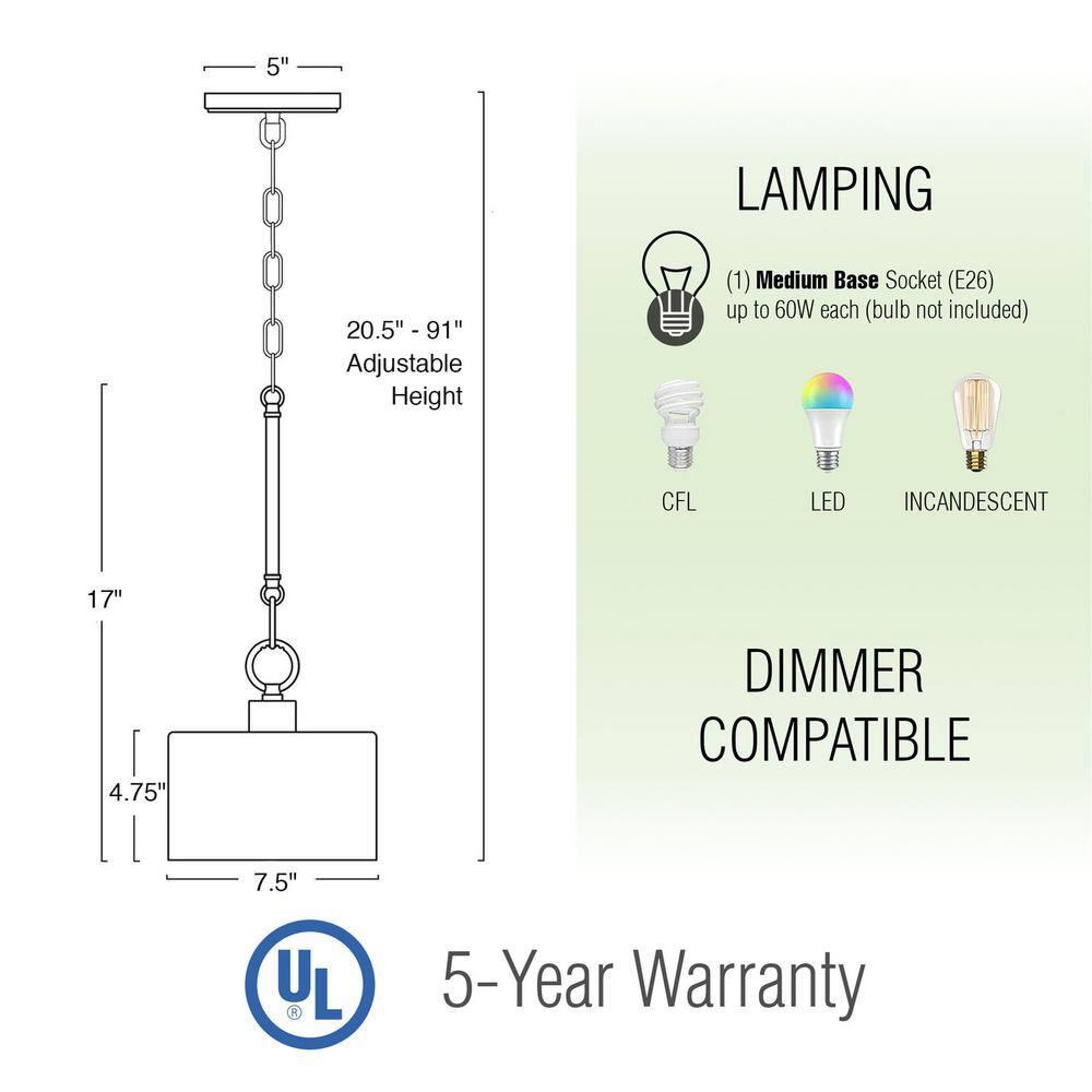 Kira Home Avalon 17" Modern Pendant Light + Seeded Glass Shade, Adjustable Height, Brushed Nickel Finish