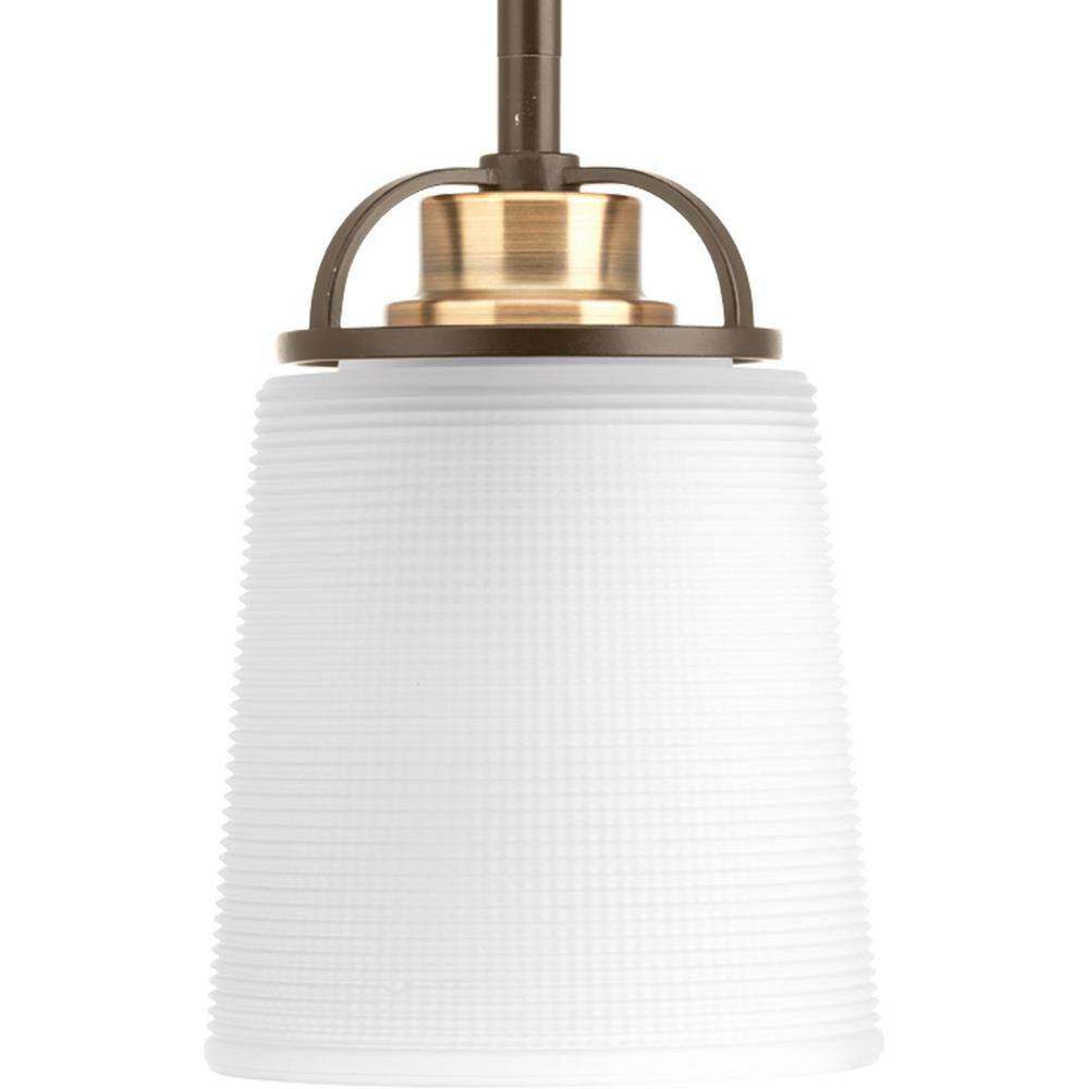 P500006-020-Progress Lighting-West Village - Pendants Light - 1 Light in Farmhouse style - 5.13 Inches wide by 7.63 Inches high-Antique Bronze Finish