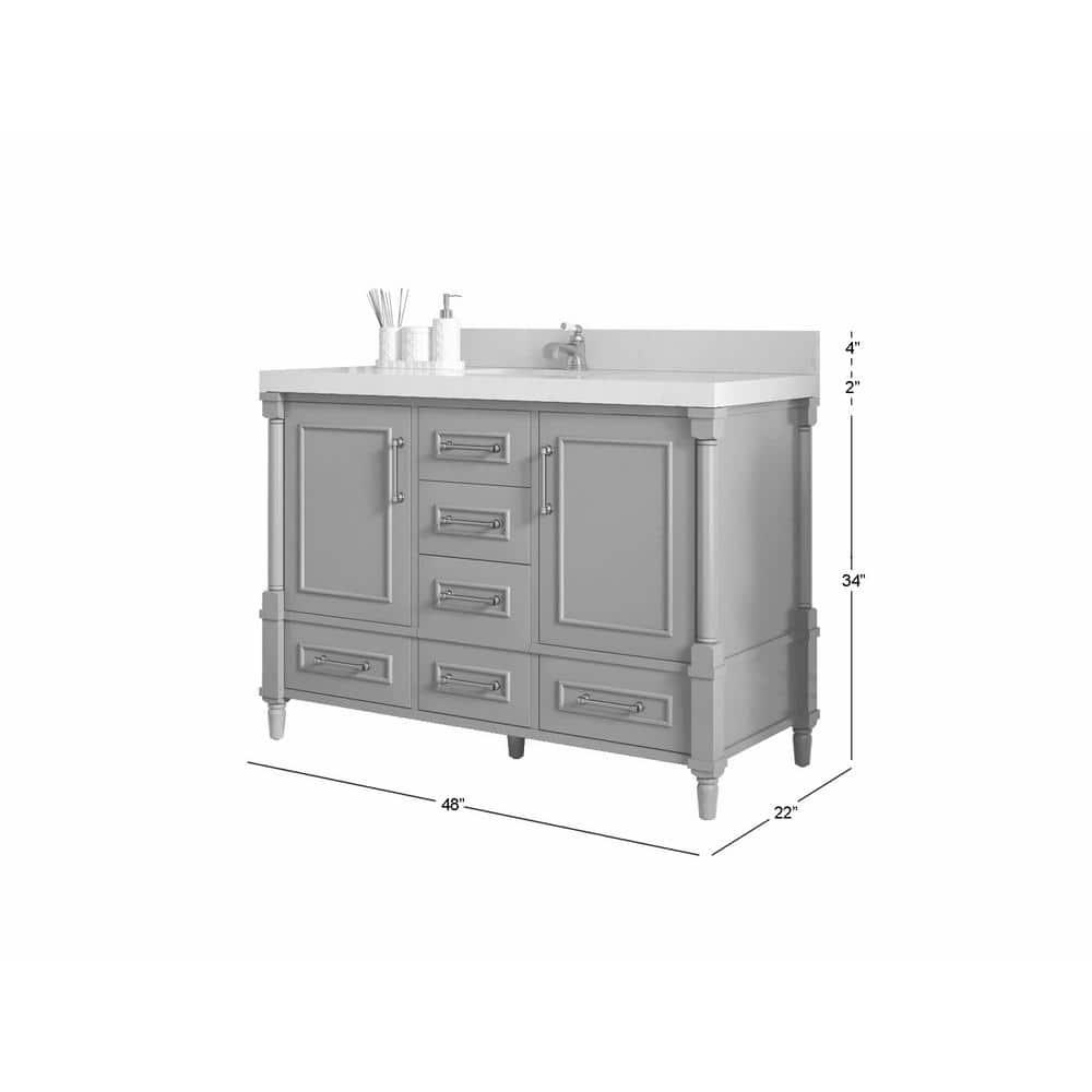 Willow Collections Aberdeen 48'' Single Bathroom Vanity with Top