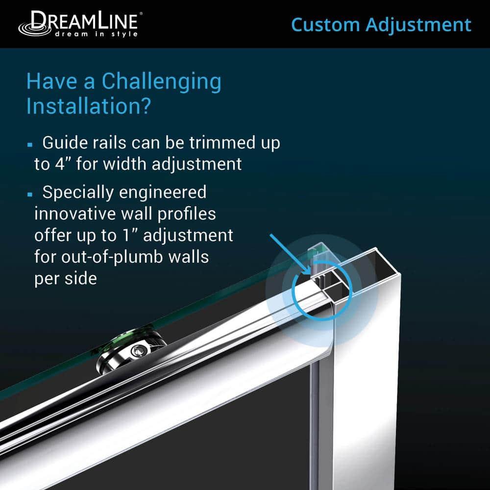 Infinity-Z 60" W x 72" H Single Sliding Frameless Shower Door