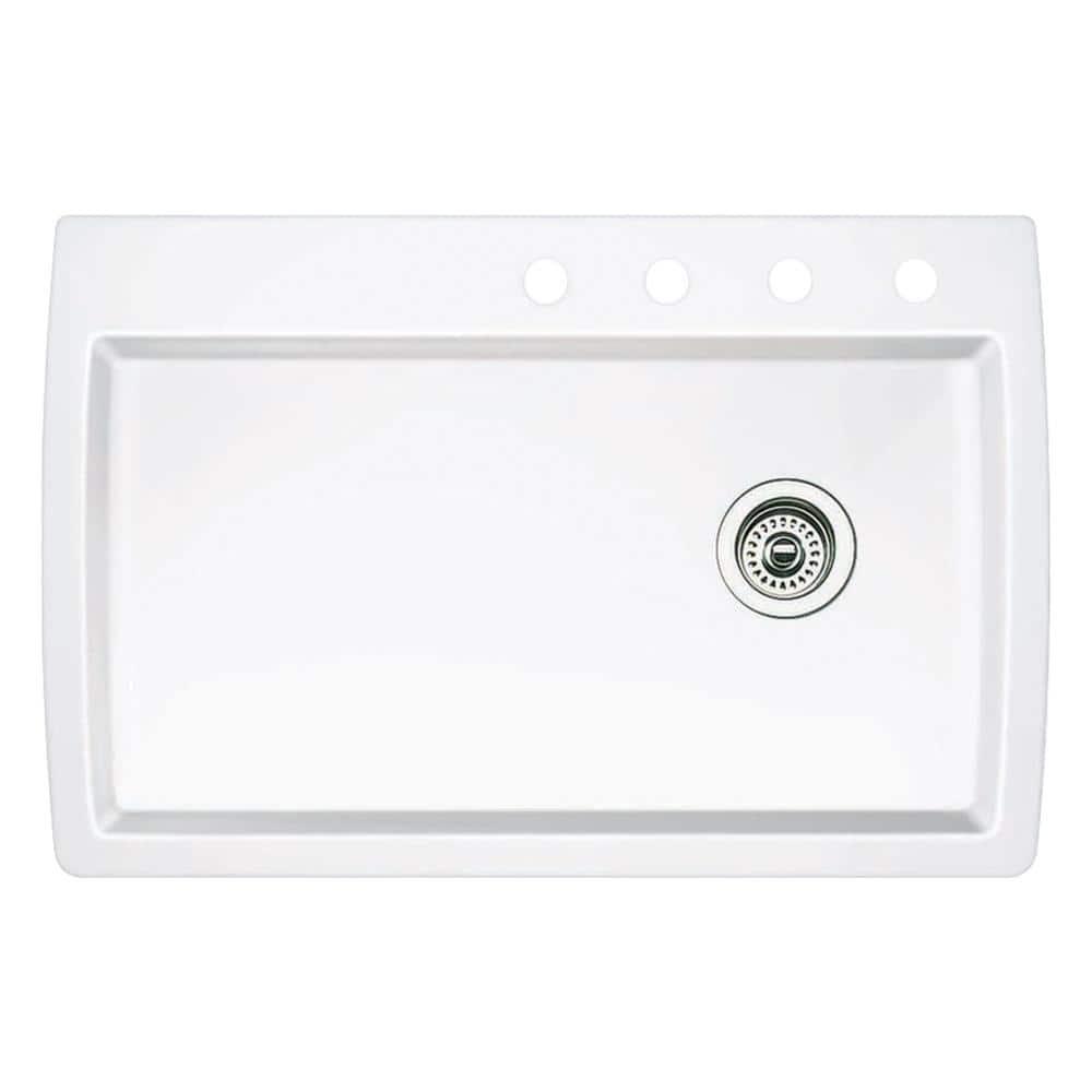 Blanco Diamond SILGRANIT 33.5" Super Single Dual Mount Kitchen Sink 440195