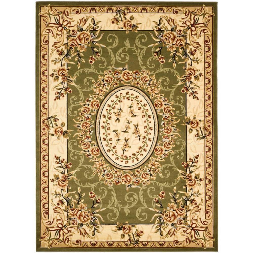 Lyndhurst LNH328 Power Loomed Area Rug - Sage/Ivory - 9'x12' - Safavieh