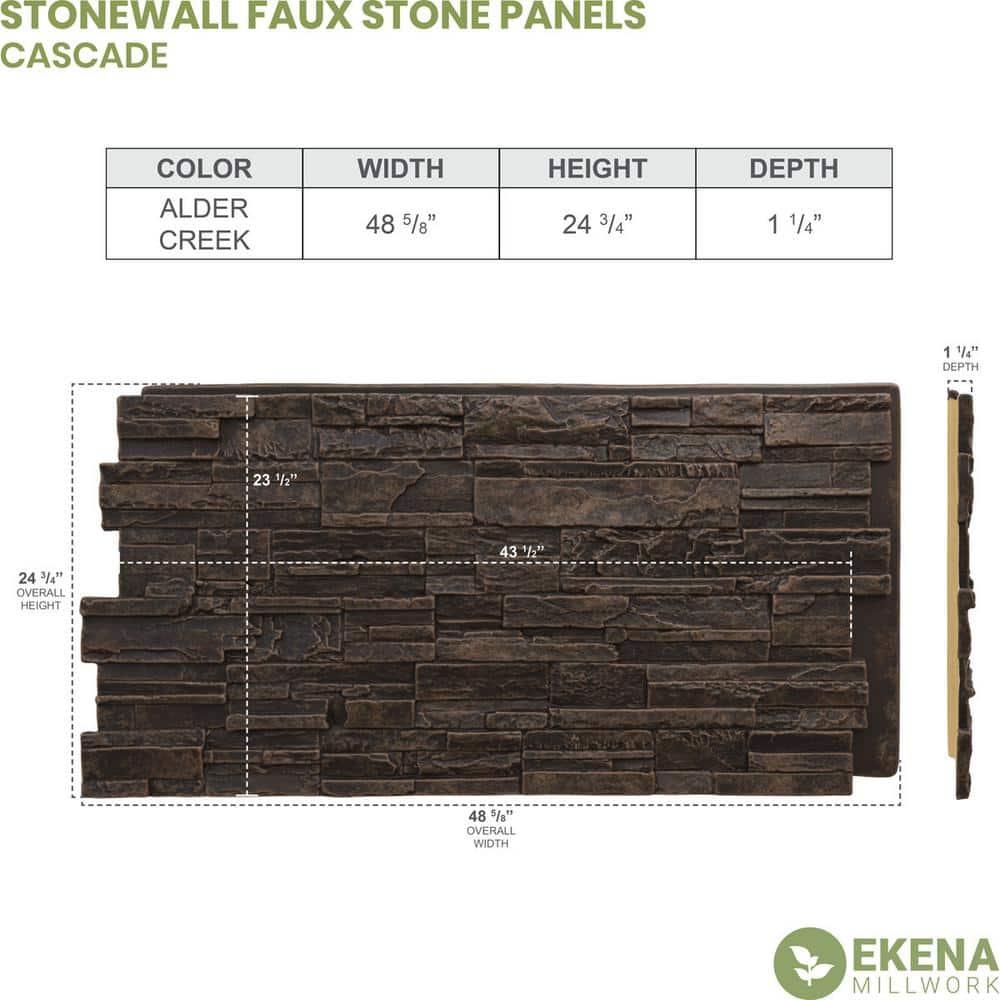 EverStone Cascade Faux Stone Panel