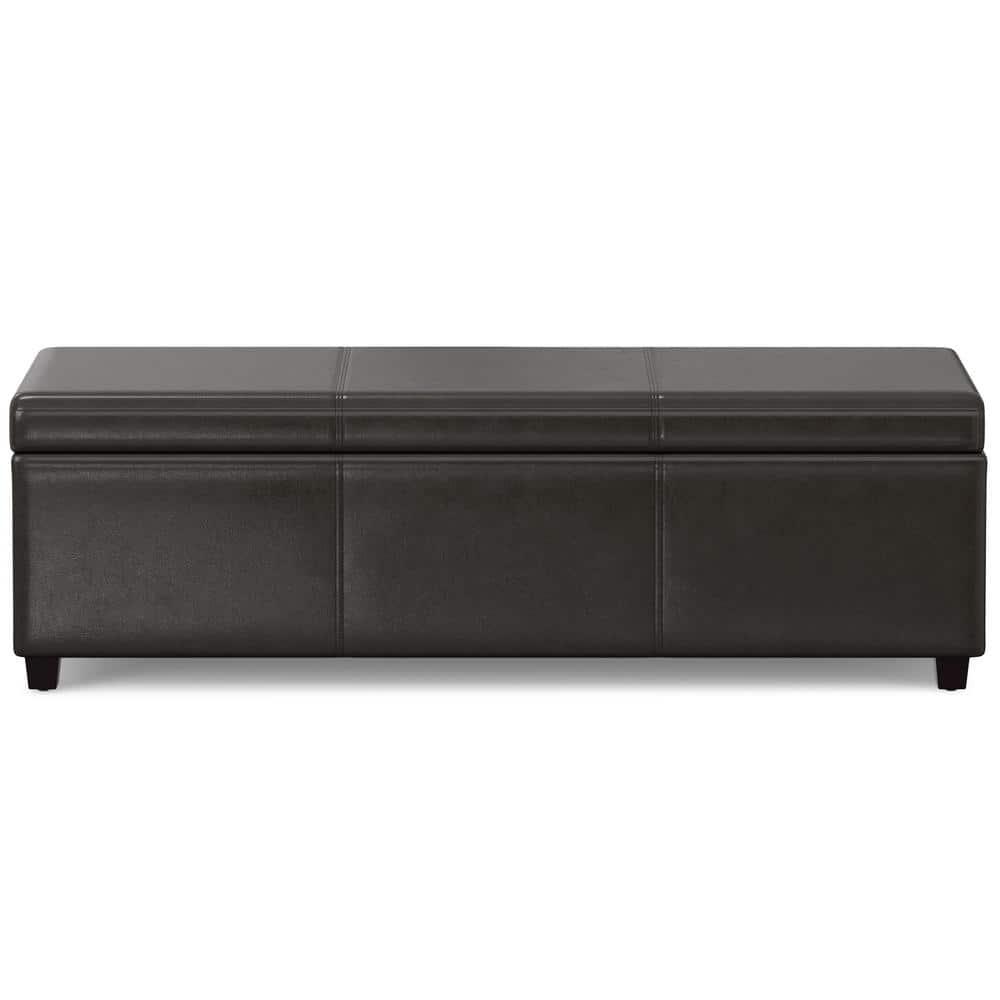 Simpli Home Avalon Extra Large Storage Ottoman Bench,Assembled