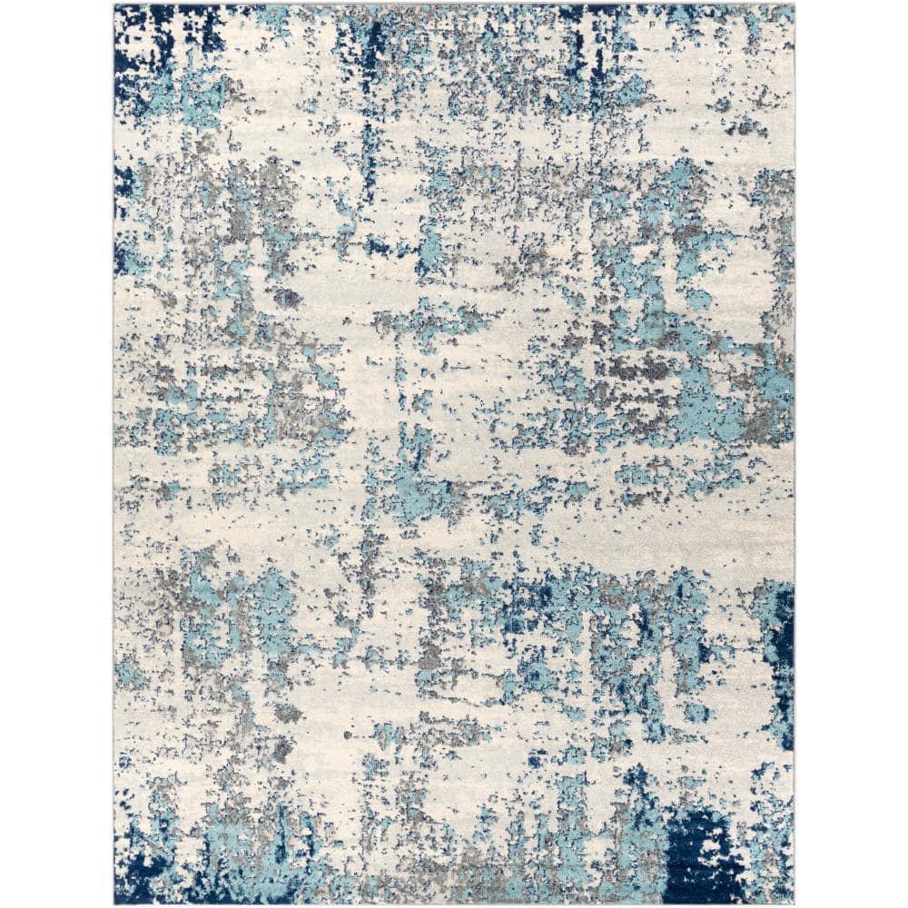 Livabliss Sunderland Modern Abstract Area Rug,7'10" x 10'2",Blue