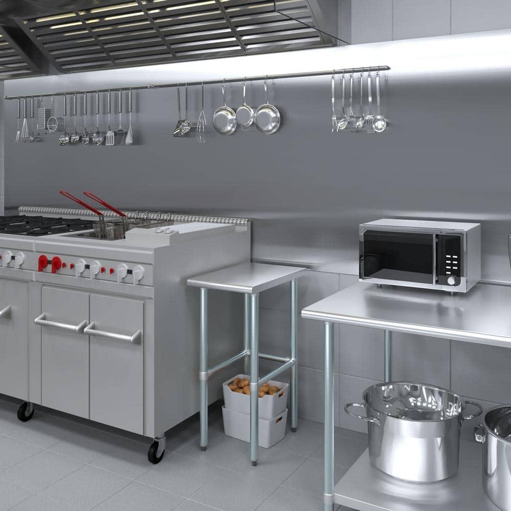 Amgood Stainless Steel Open Base Work Table